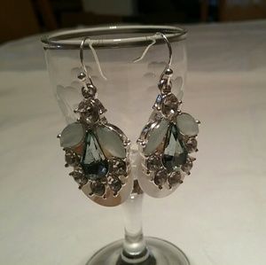 Genuine shell and rhinestone earrings